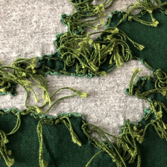 Incredible Produx Coupe green long sleeves crew neck ripped top special inserts - Picture 4 of 9